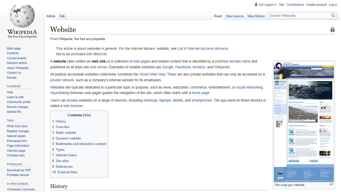 Website - Wikipedia